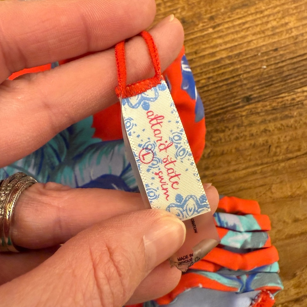 Altar'd State Red and Blue Floral Bikini - Picture 3 of 4